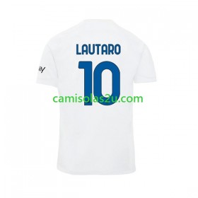 Camisolas de futebol Inter de Milão Lautaro Martinez 10 Equipamento Alternativa 2023/24 Manga Curta